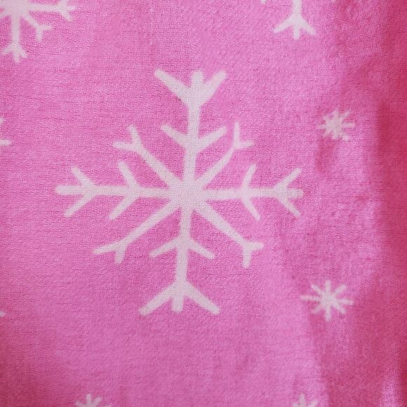 Old Navy Snowflake Elastic Waistband 100% Cotton Jogger Pajama Pants Pink Medium - Picture 12 of 13